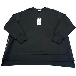 Varley Charter Sweat 2.0 DoubleSoft Black Crew Neck Pullover 1X MSRP $128 NWT